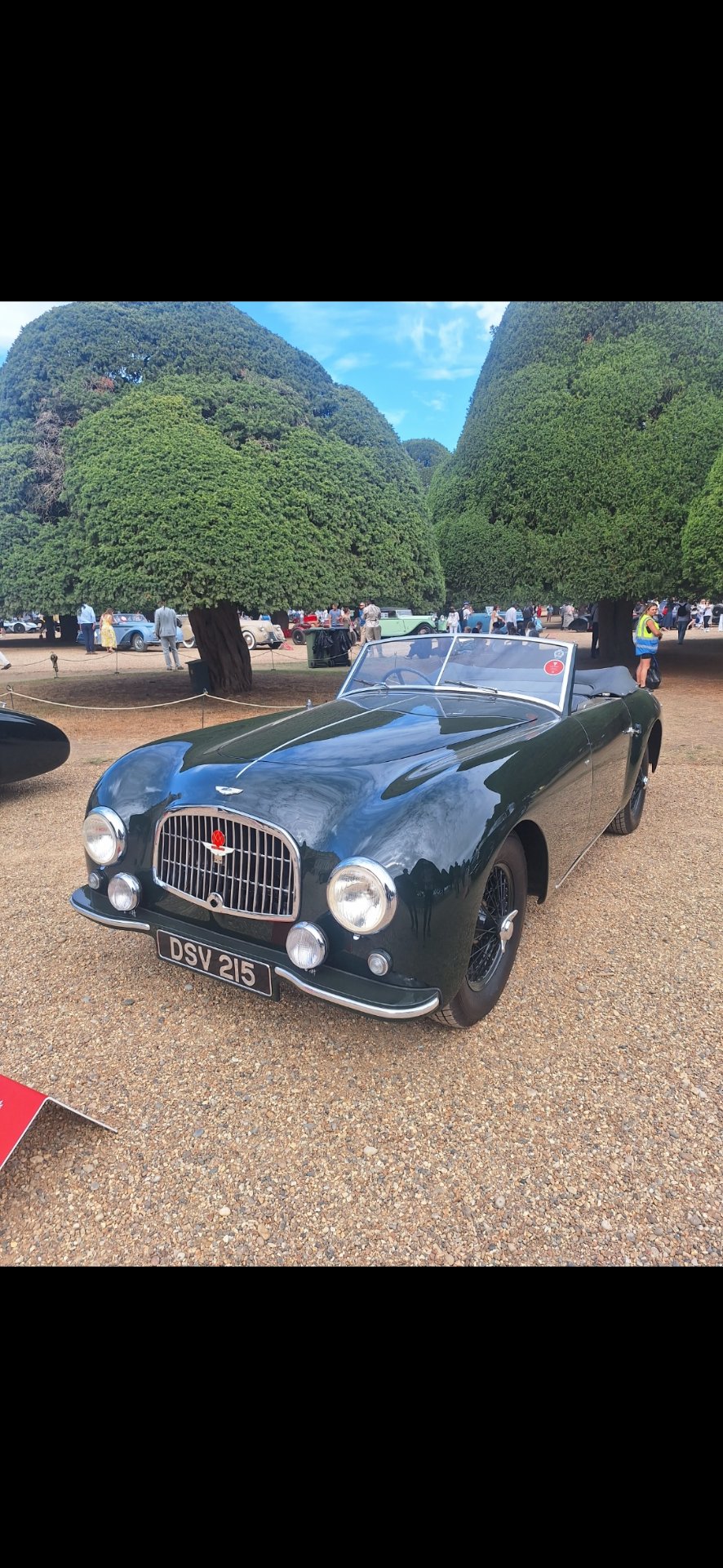 DSV 215 private number plate on a Aston Martin, spotted in London