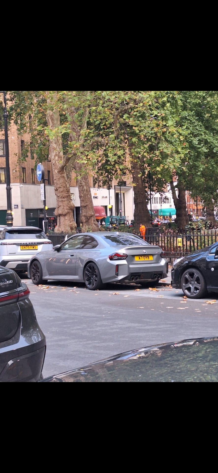 A7 OYB private number plate on a BMW M2, spotted in London