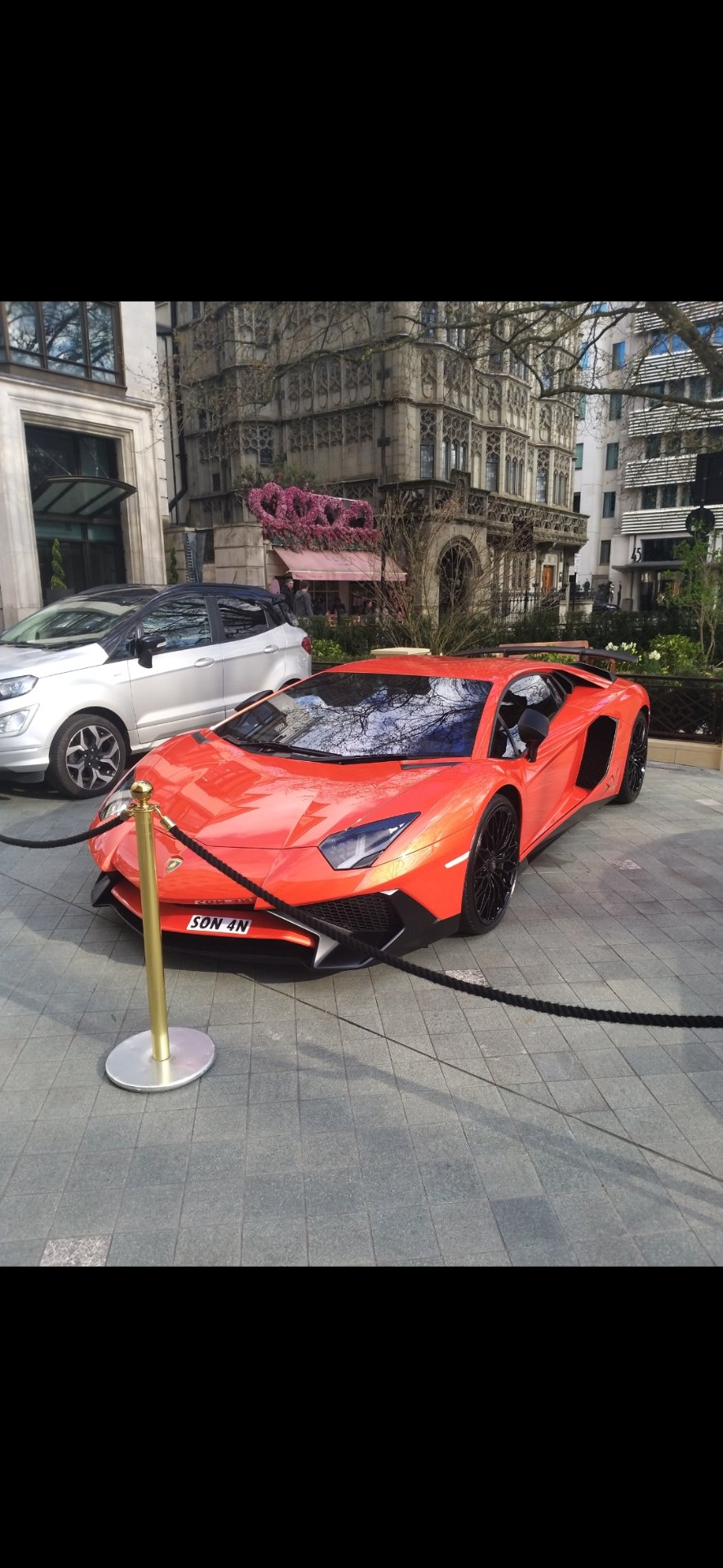 SON 4N private number plate on a Lamborghini, spotted in London