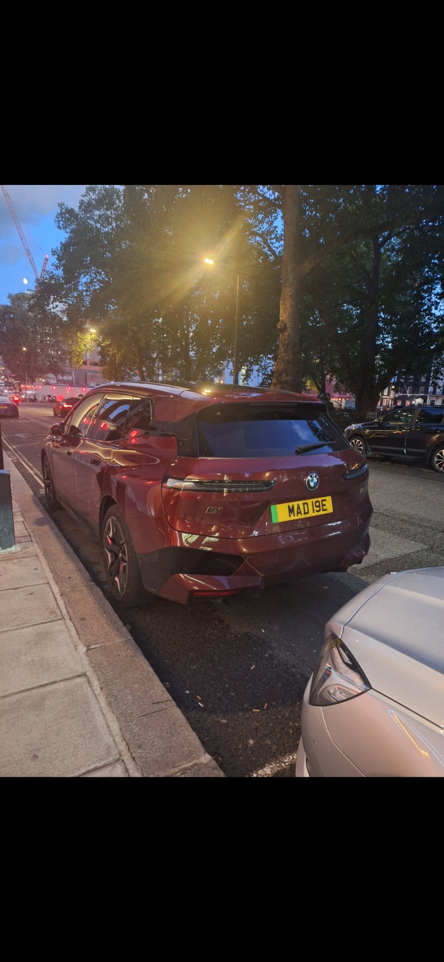 MAD 19E private number plate on a BMW, spotted in London