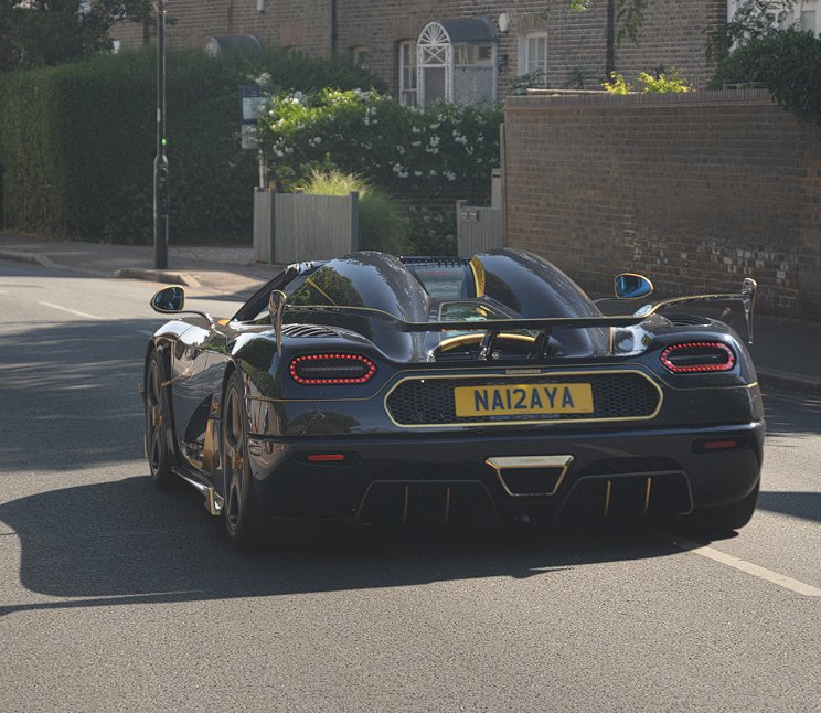 NA12 AYA private number plate on a Koenigsegg Agera, spotted in London