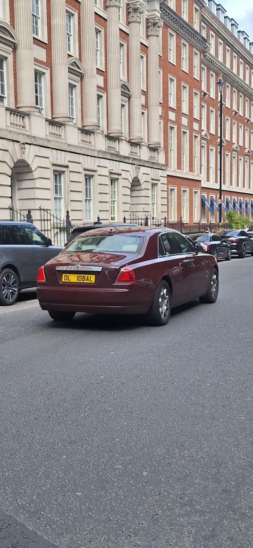 OL10 BAL private number plate on a Rolls-Royce, spotted in London
