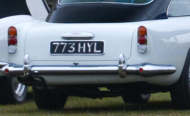 773 HYL spotted on Aston Martin DB5