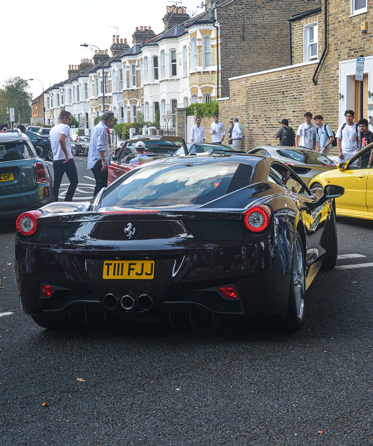 T111 FJJ spotted on Ferrari 458