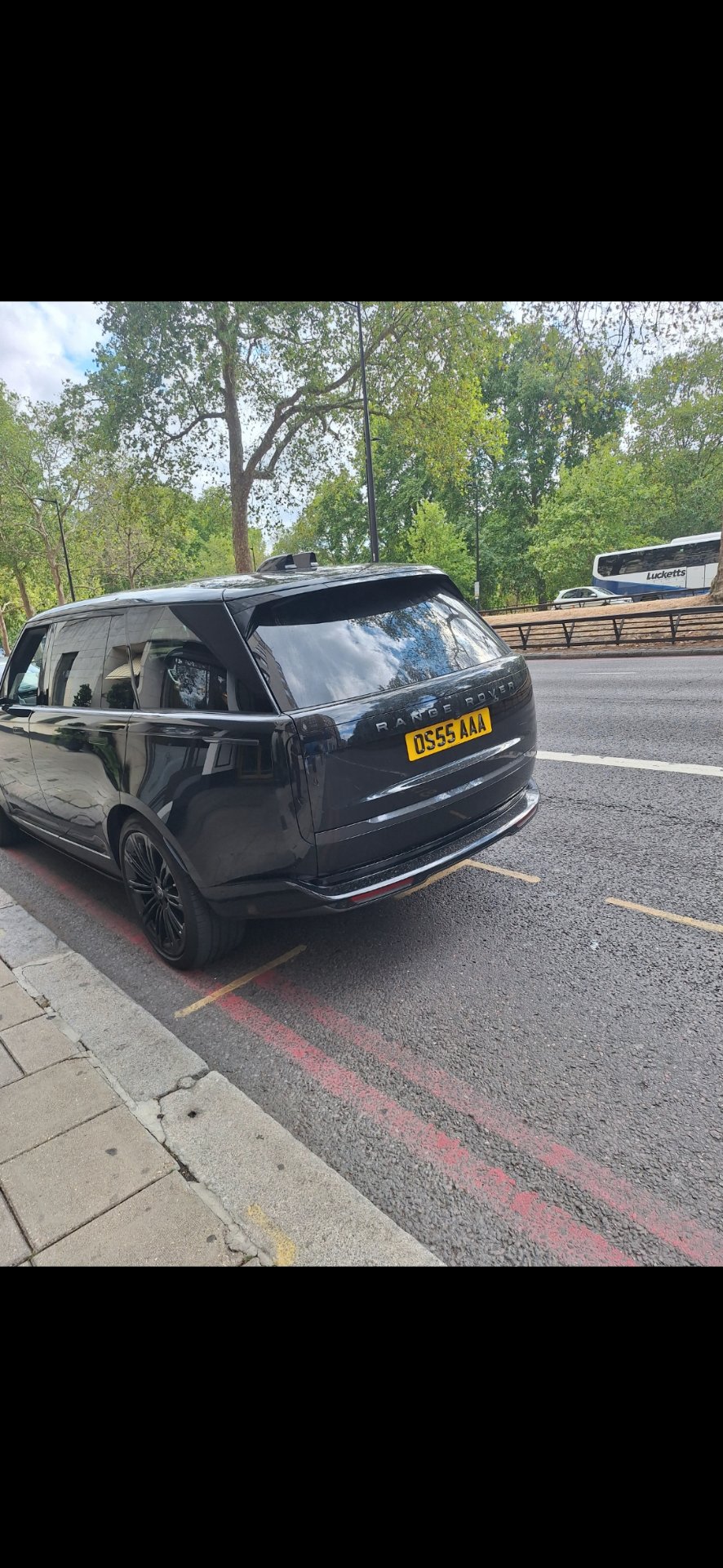 OS55 AAA private number plate on a Land Rover Range Rover, spotted in London