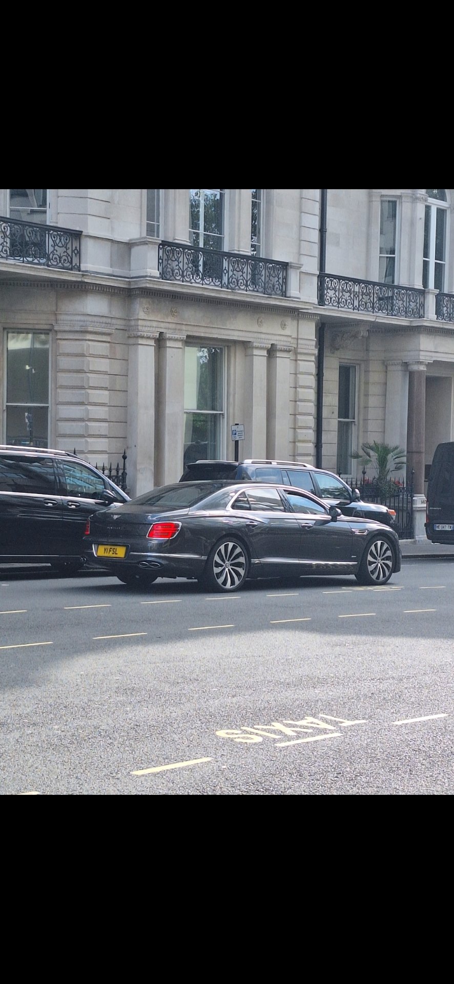 Y1 FSL private number plate on a Bentley, spotted in London