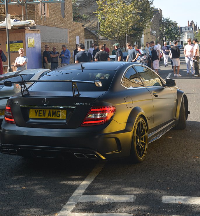YE11 AMG private number plate on a Mercedes-Benz C-Class, spotted in London