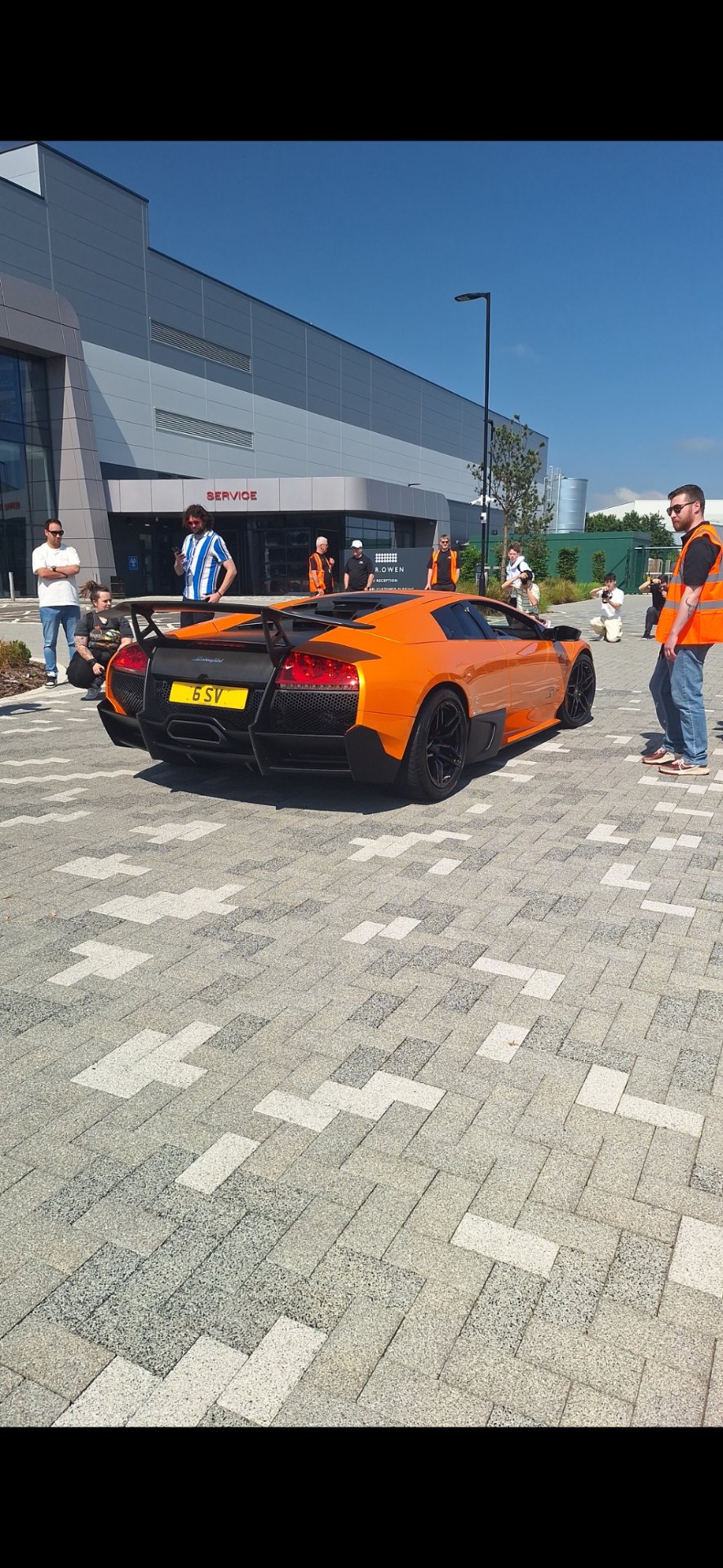6 SV private number plate on a Lamborghini, spotted in Hatfield