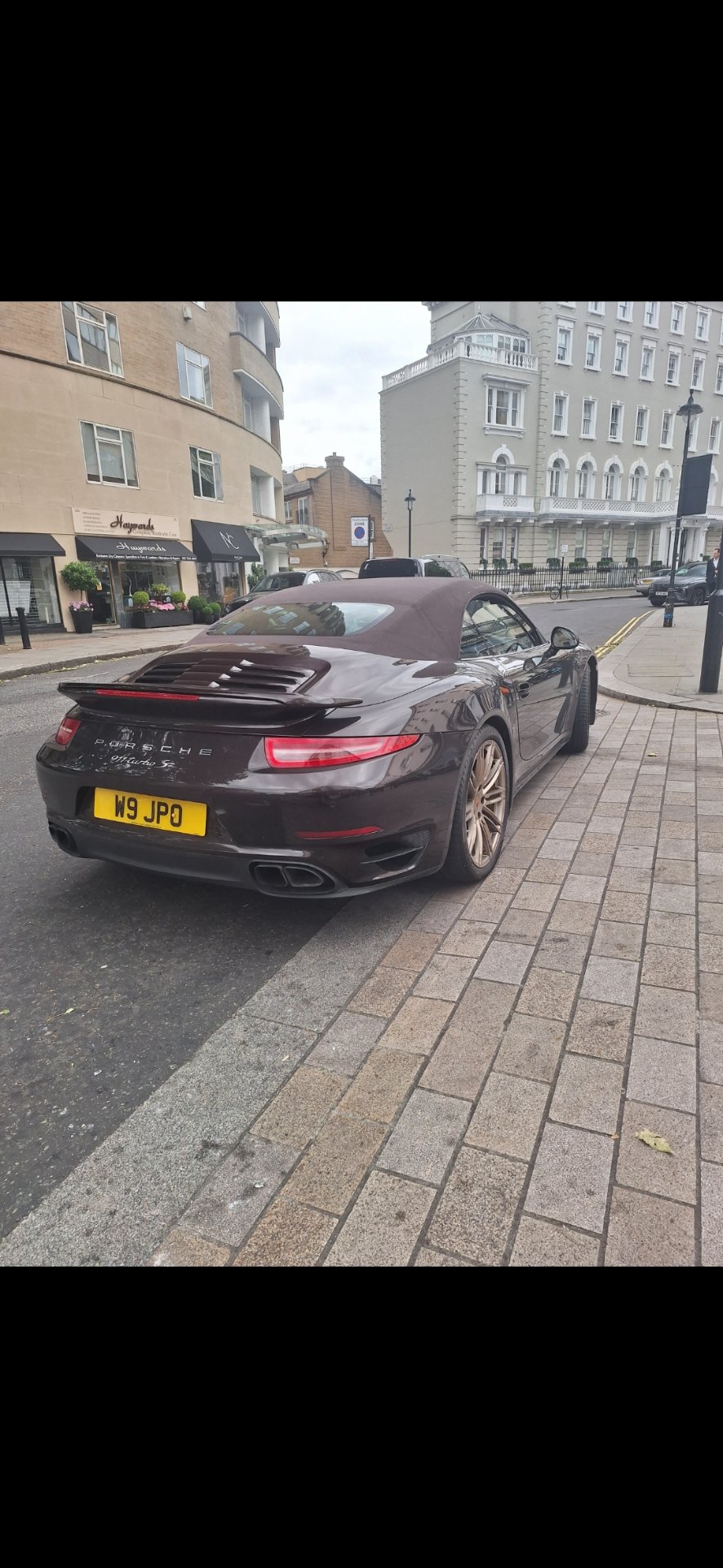W9 JPO private number plate on a Porsche, spotted in London