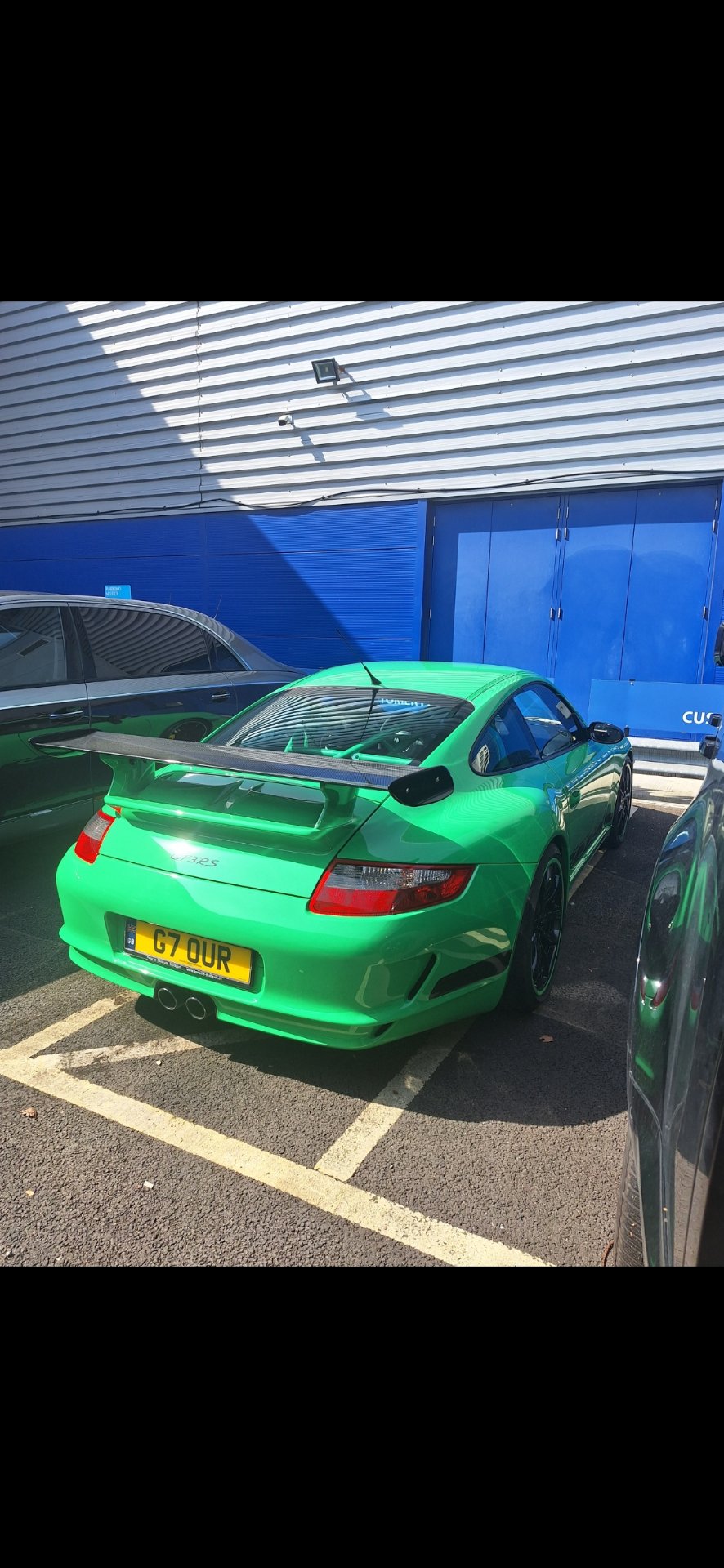 G7 OUR private number plate on a Porsche, spotted in London