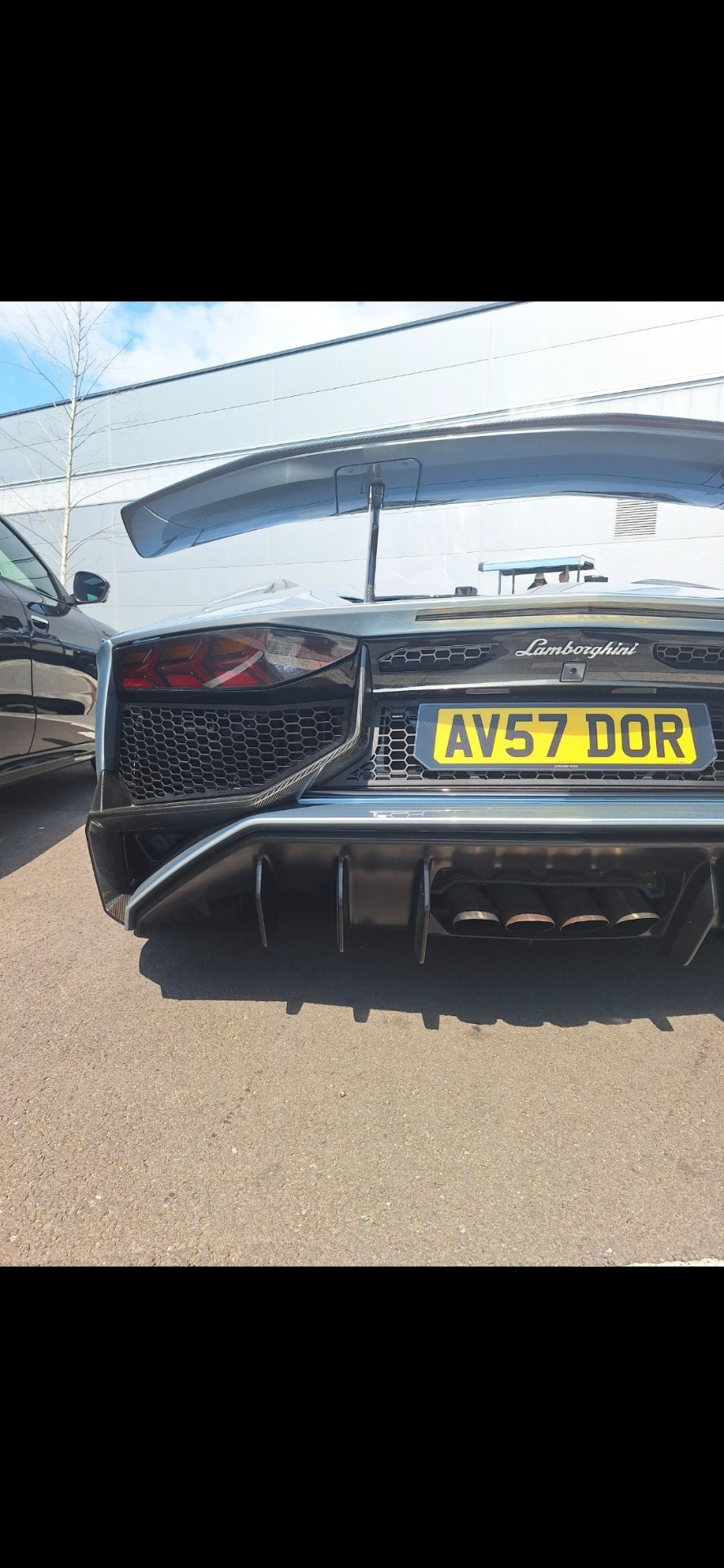 AV57 DOR private number plate on a Lamborghini, spotted in Hatfield