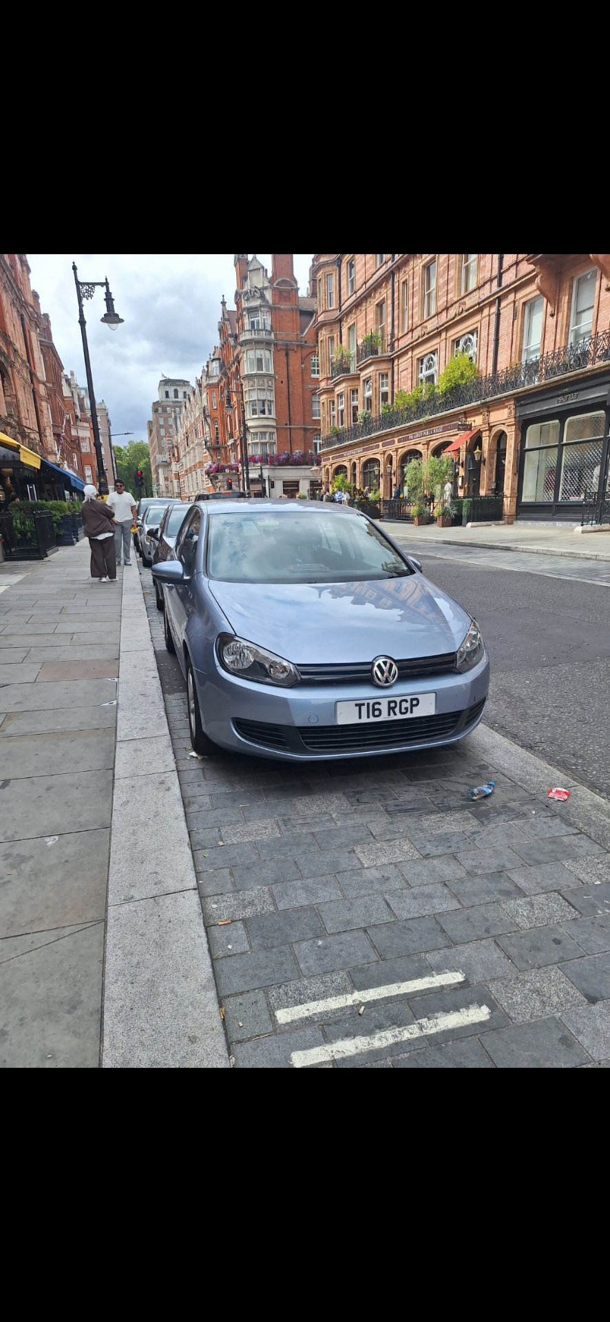 T16 RGP private number plate on a Volkswagen Golf, spotted in London