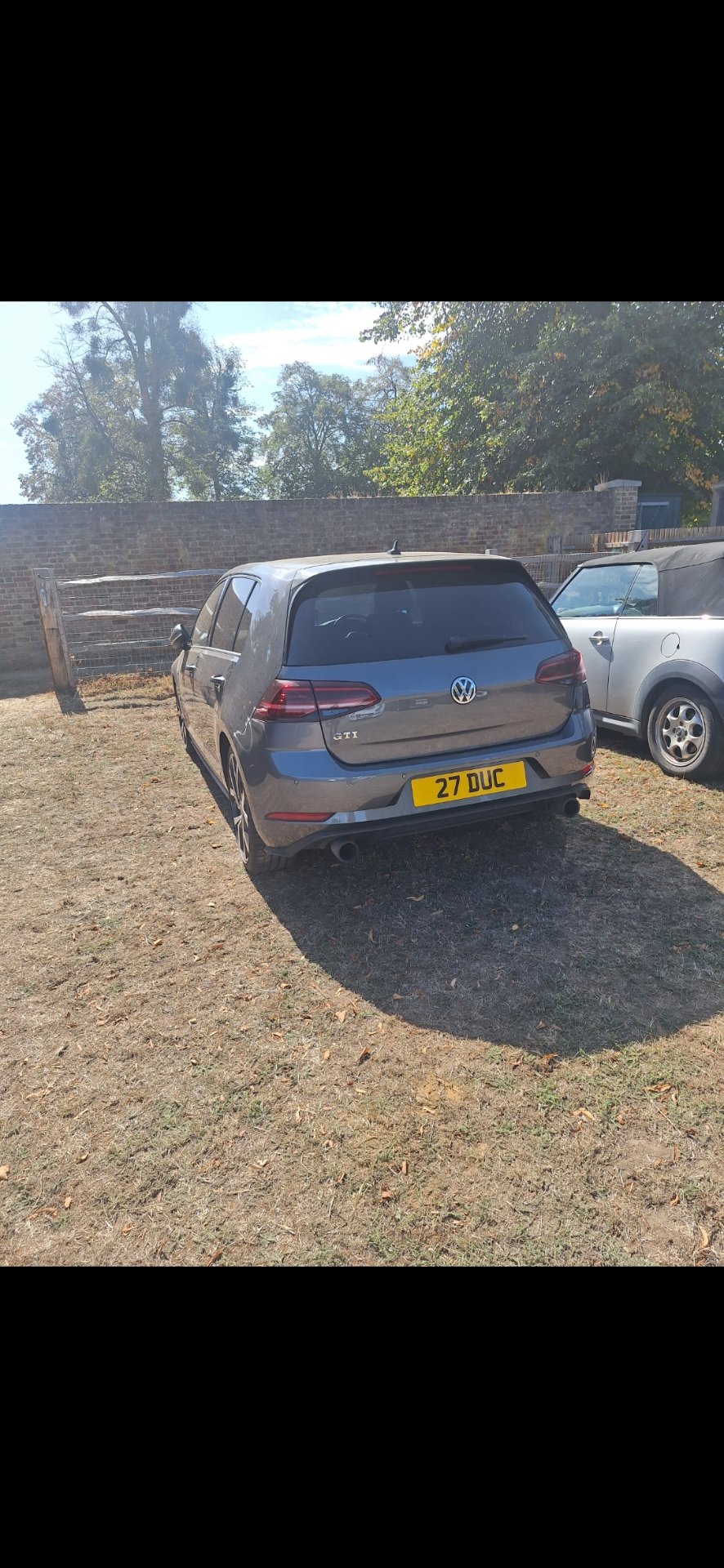 27 DUC private number plate on a Volkswagen Golf, spotted in London