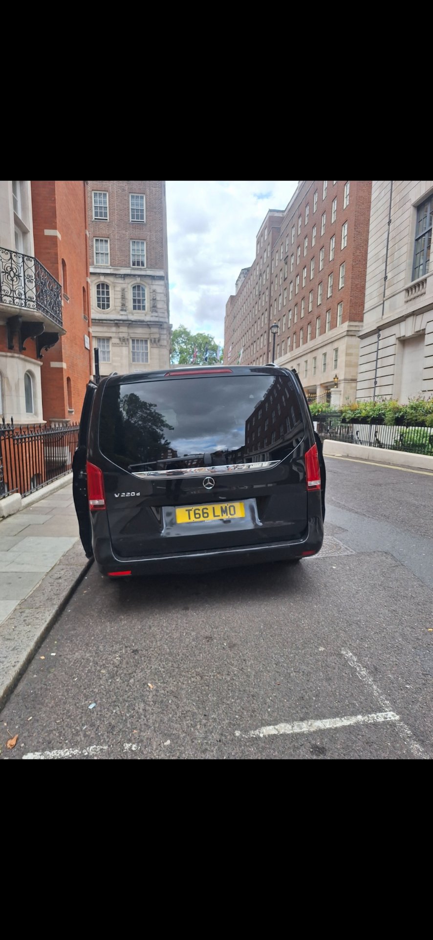 T66 LMO private number plate on a Mercedes-Benz V-Class, spotted in London