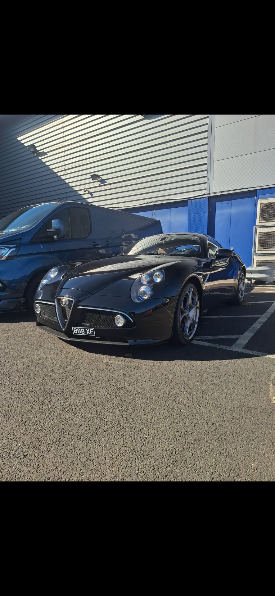 888 XF private number plate on a Alfa Romeo, spotted in London