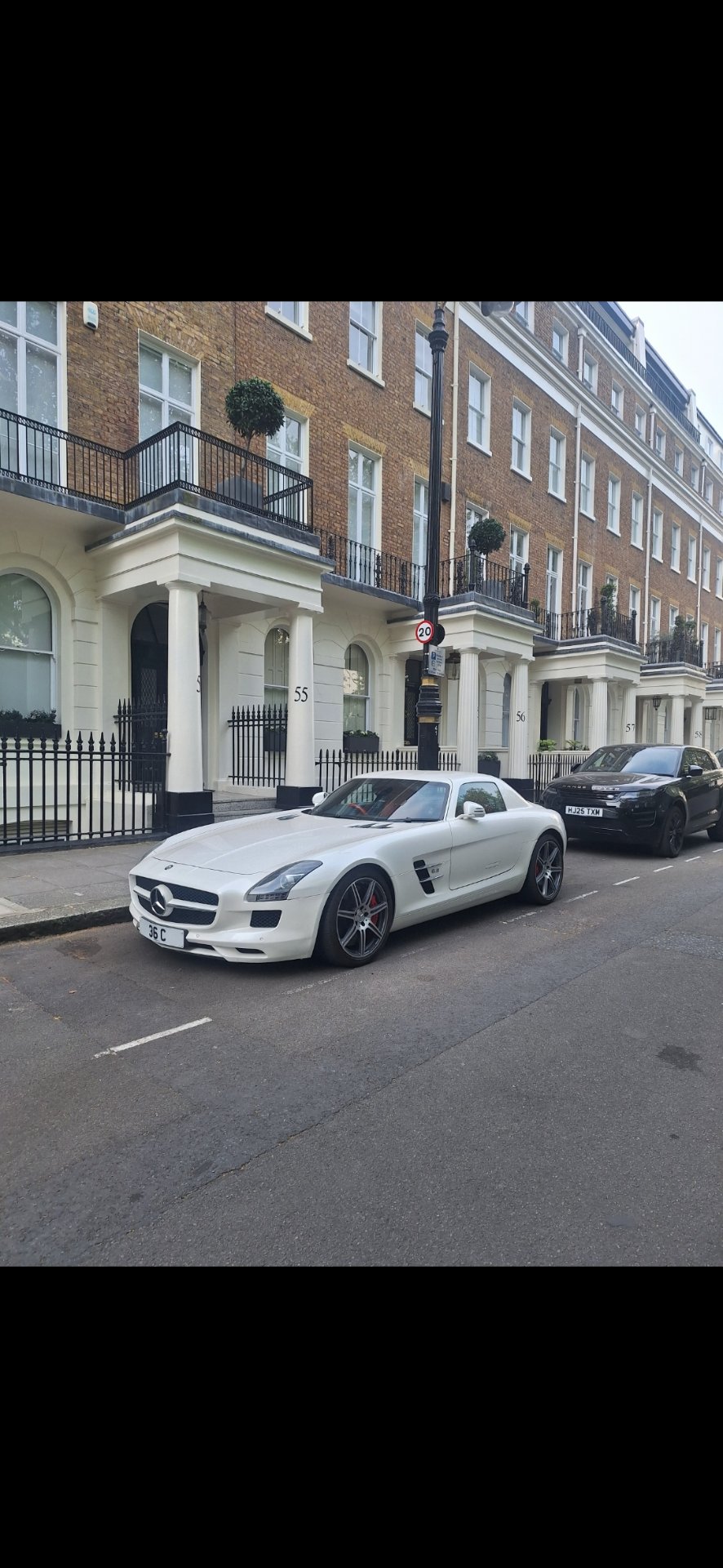 36 C private number plate on a Mercedes-Benz SLS AMG, spotted in London