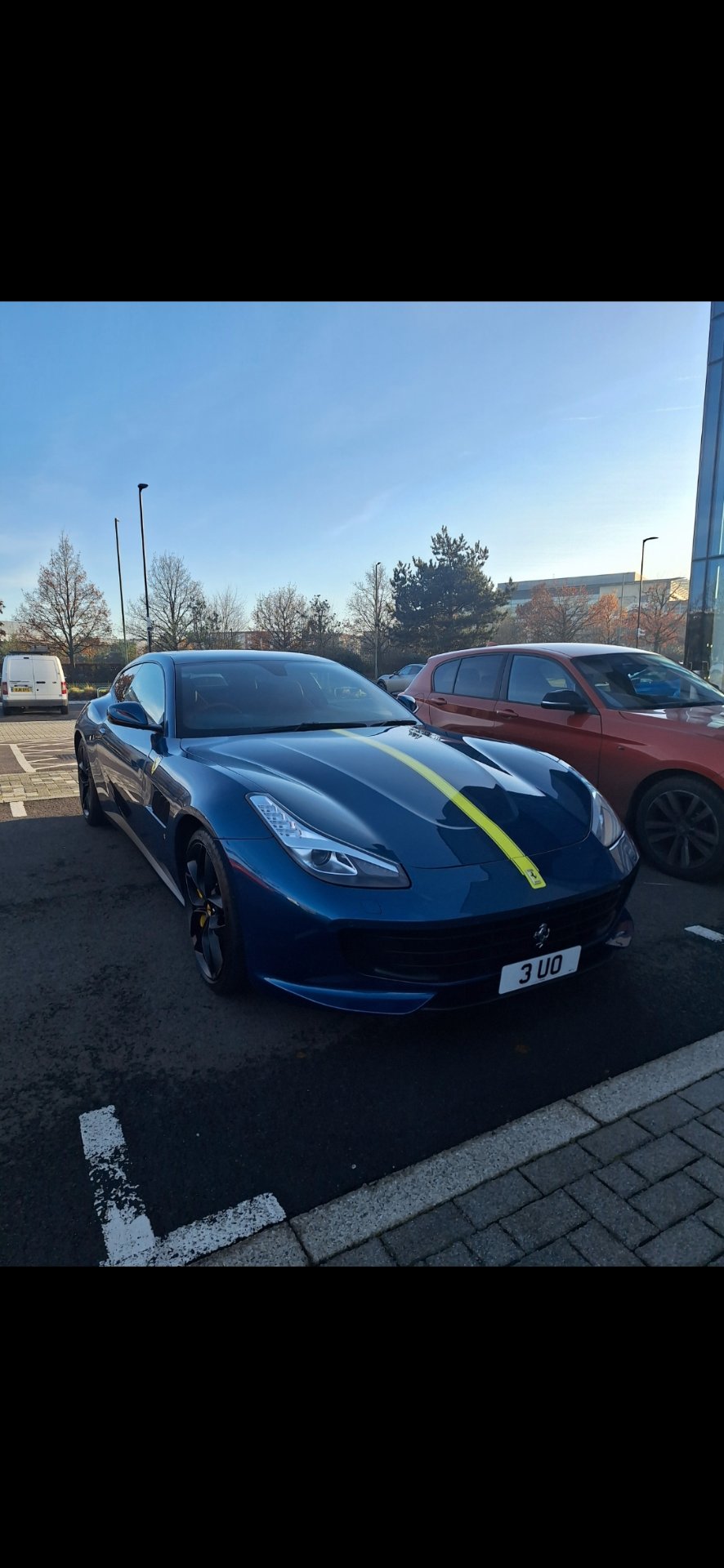 3 UO private number plate on a Ferrari, spotted in Hatfield