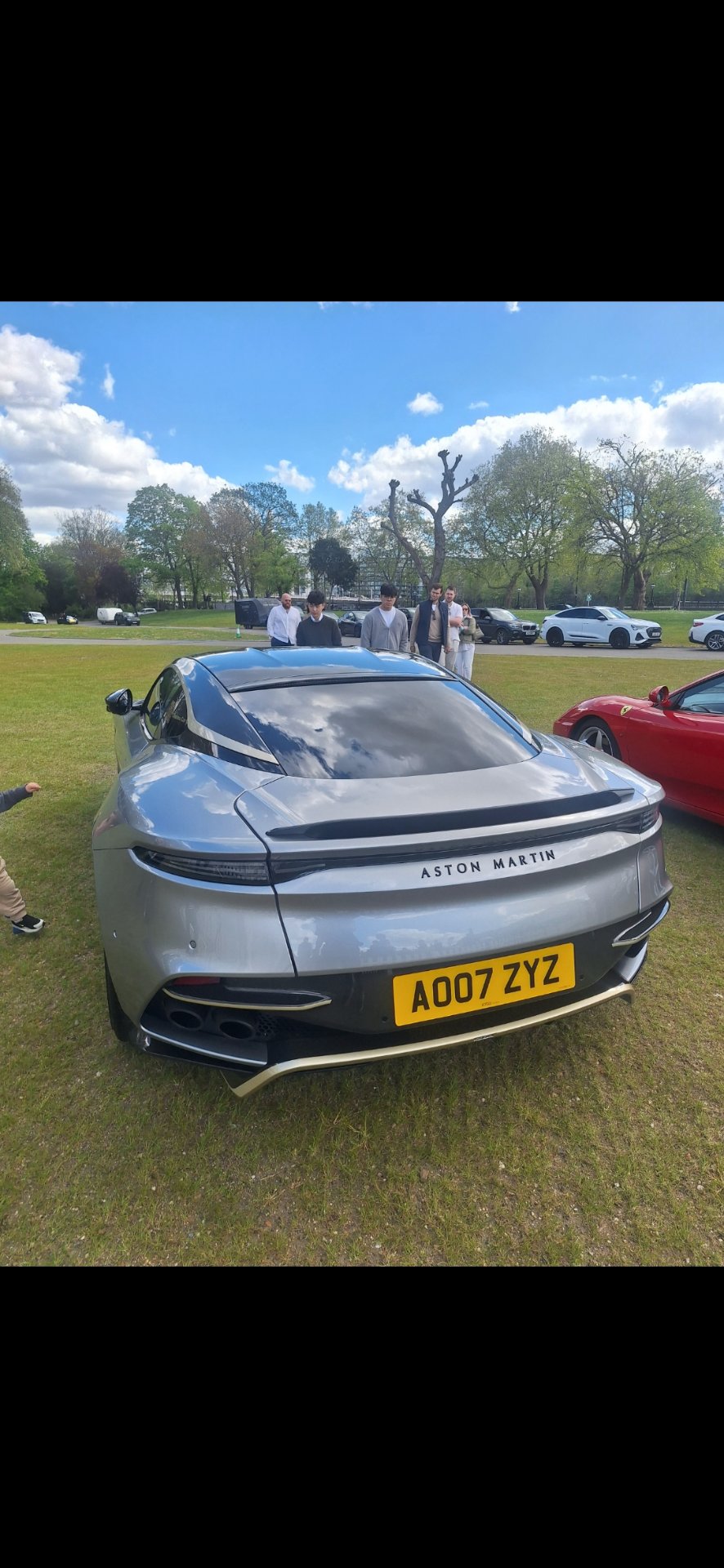 AO07 ZYZ private number plate on a Aston Martin DBS, spotted in London