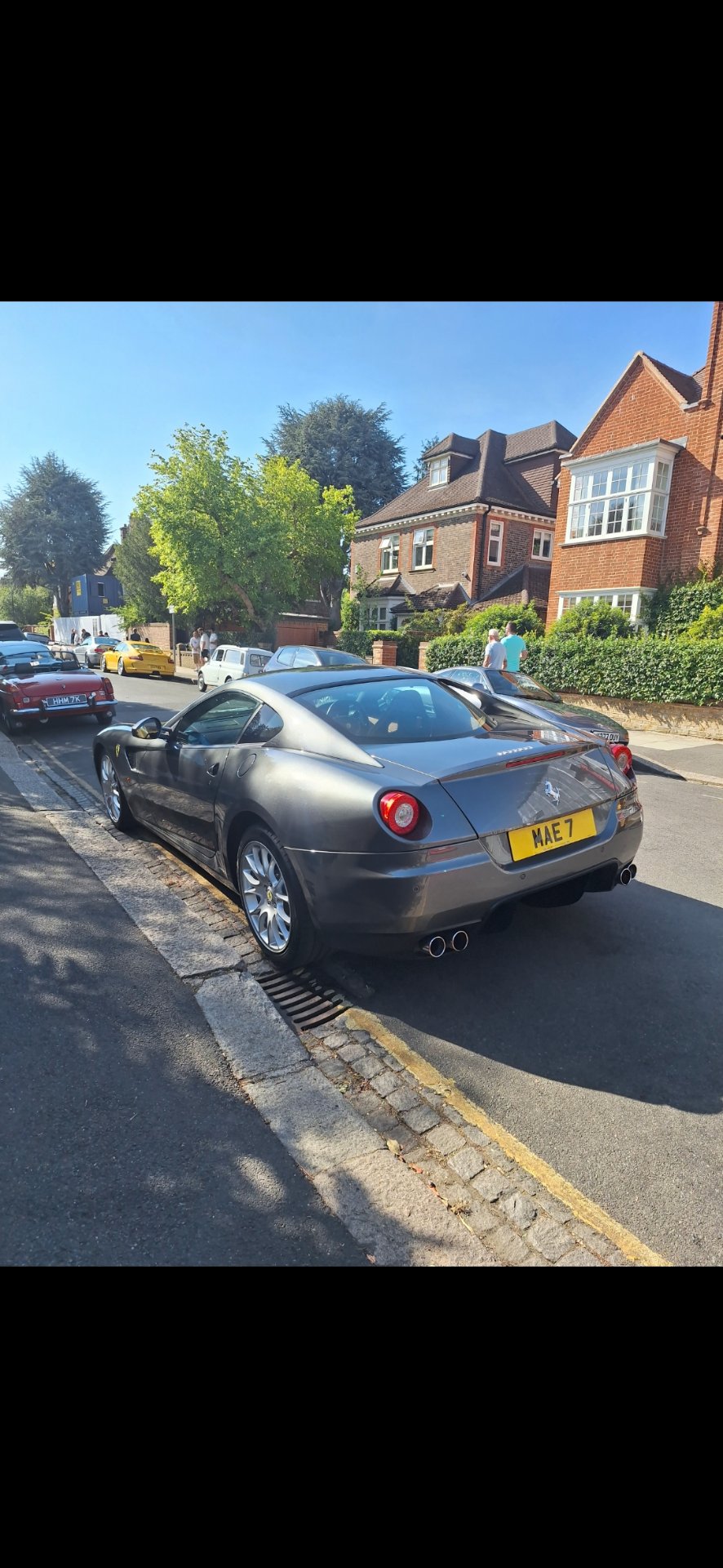 MAE 7 private number plate on a Ferrari 599, spotted in London