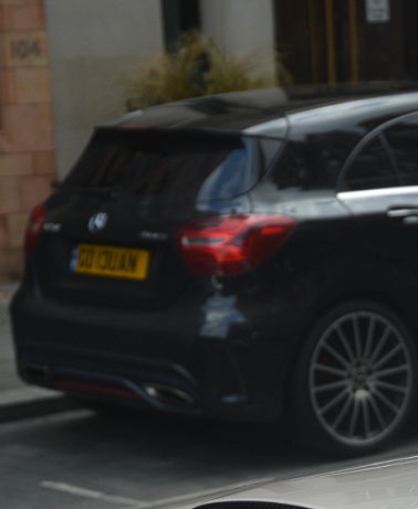 GO13 UAN private number plate on a Mercedes-Benz A-Class, spotted in London