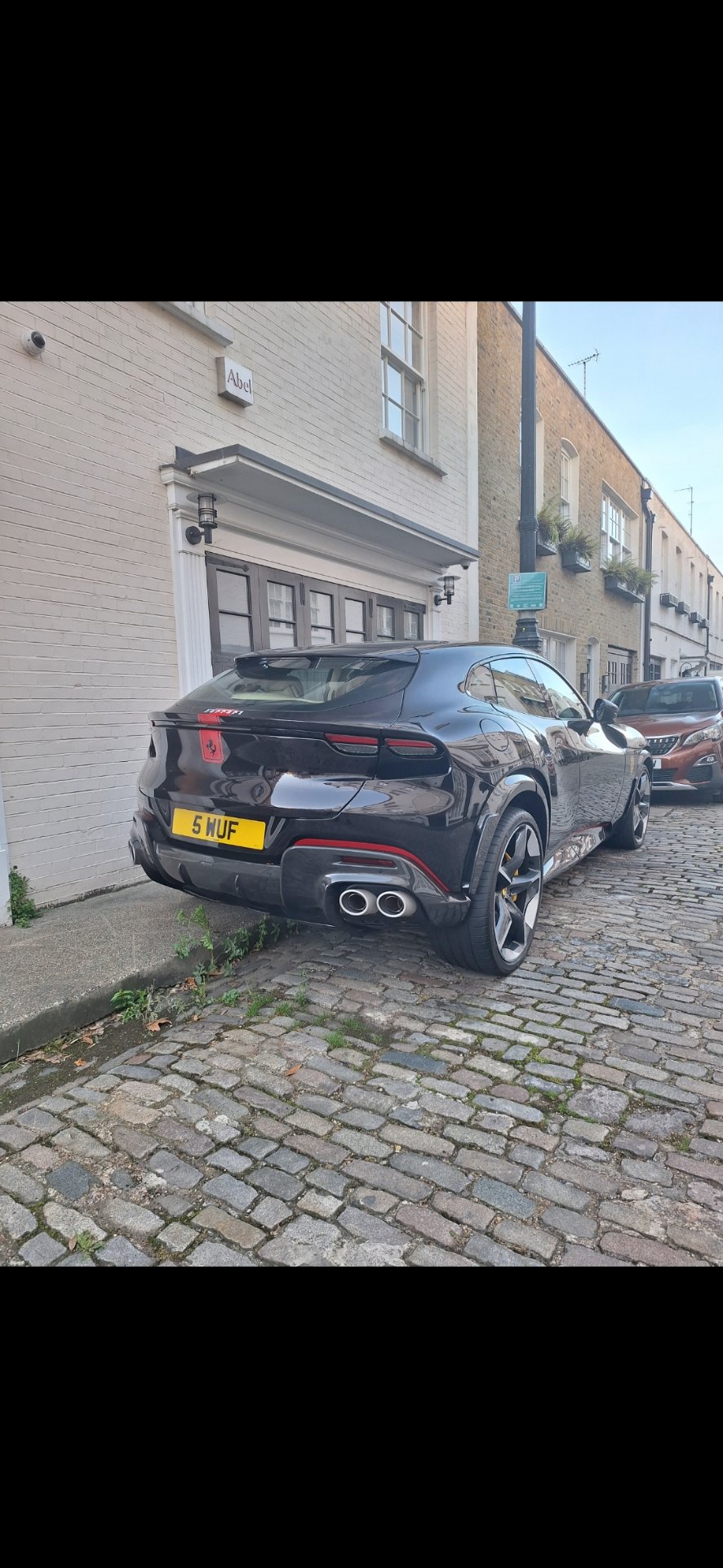 5 WUF private number plate on a Ferrari, spotted in London