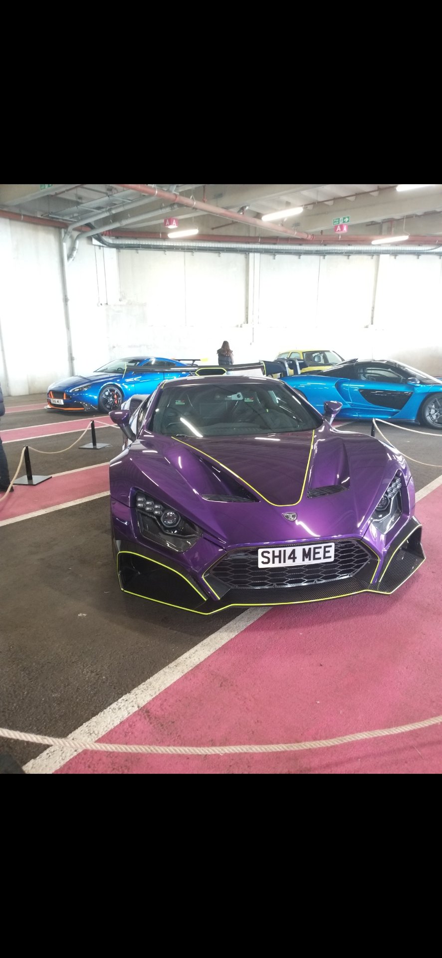 SH14 MEE private number plate on a Zenvo, spotted in London