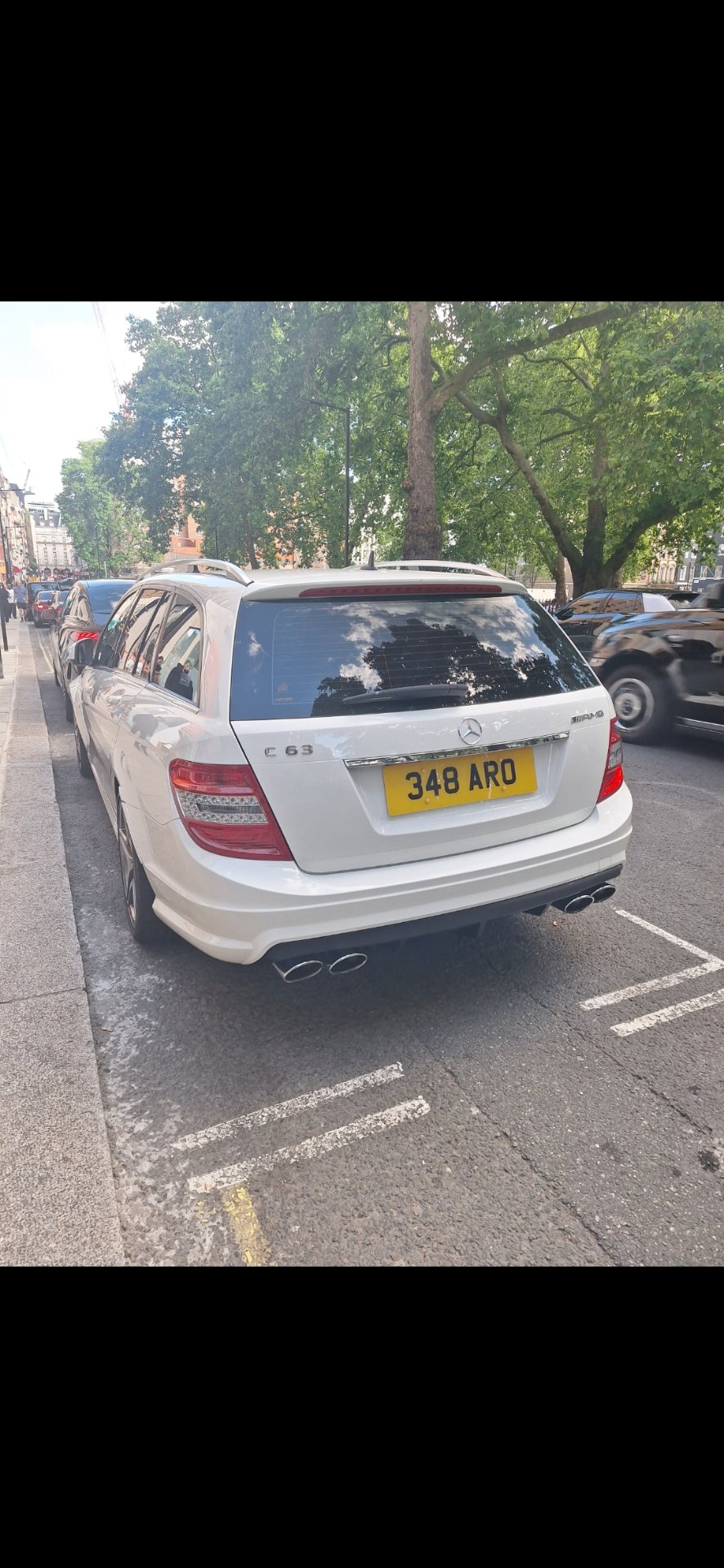 348 ARO private number plate on a Mercedes-Benz C-Class, spotted in London
