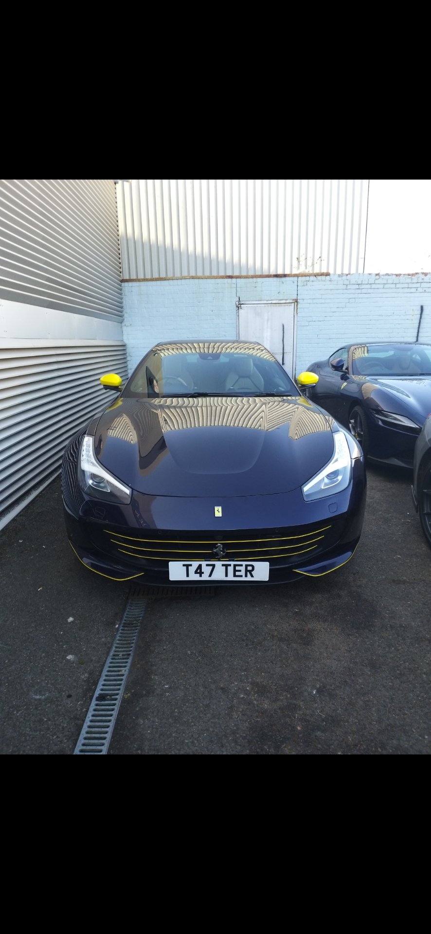 T47 TER private number plate on a Ferrari, spotted in London