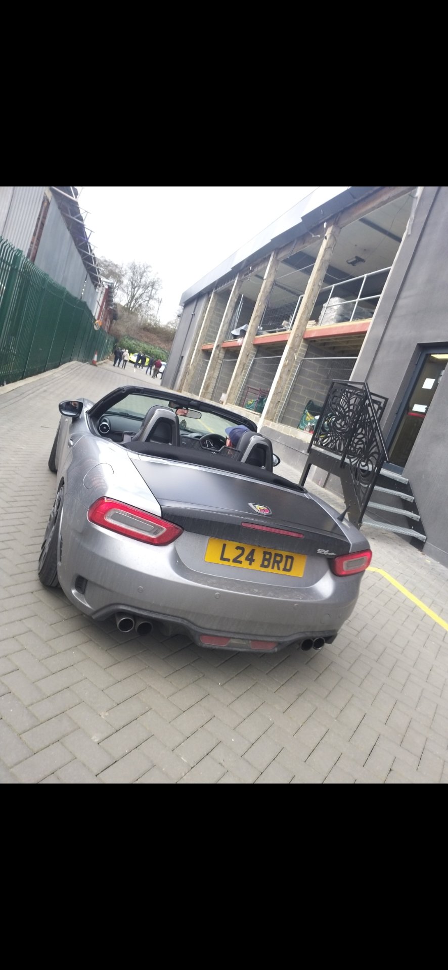 L24 BRD private number plate on a Abarth