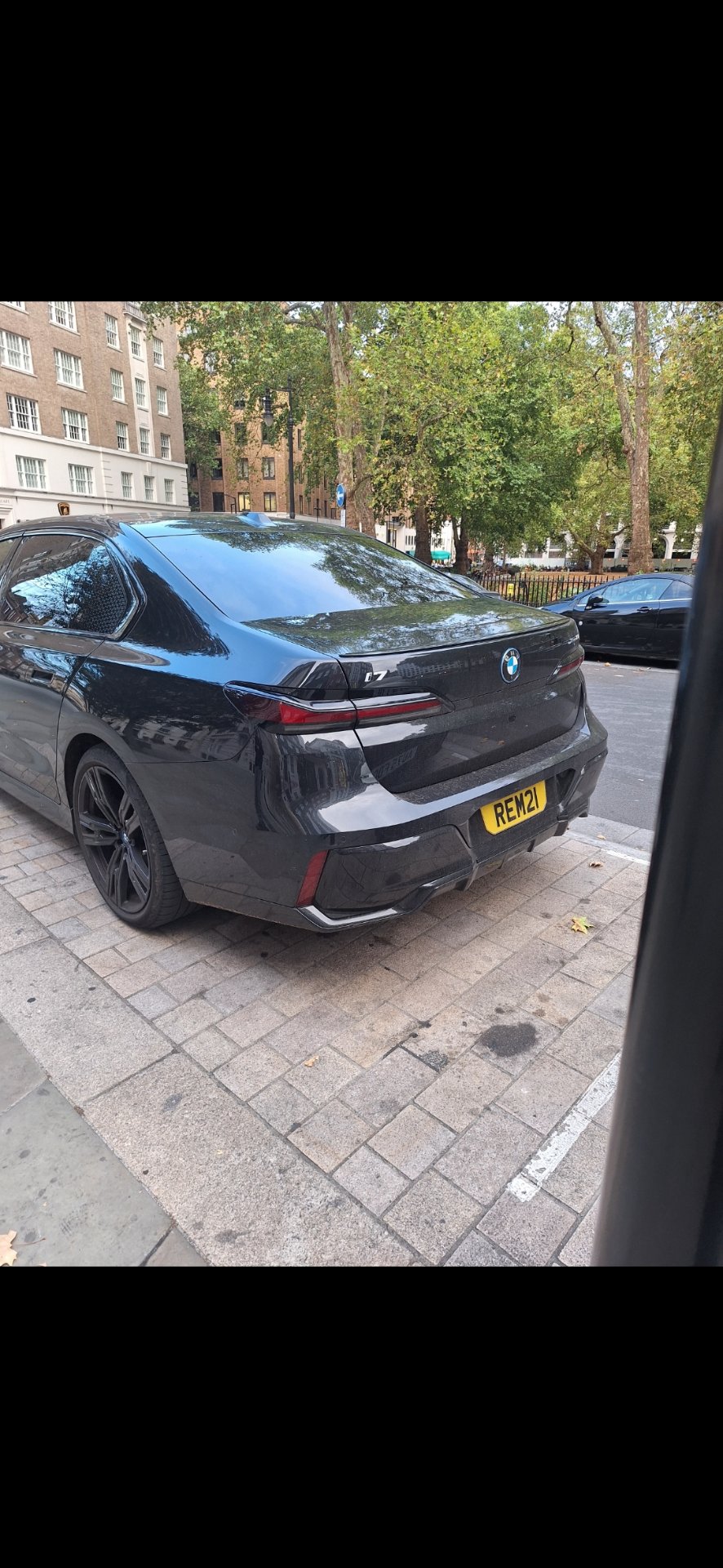 REM 21 private number plate on a BMW 7 Series, spotted in London
