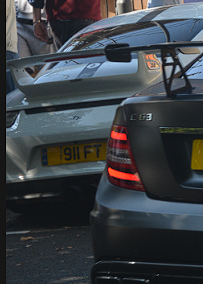 911 FT private number plate on a Porsche 911, spotted in London