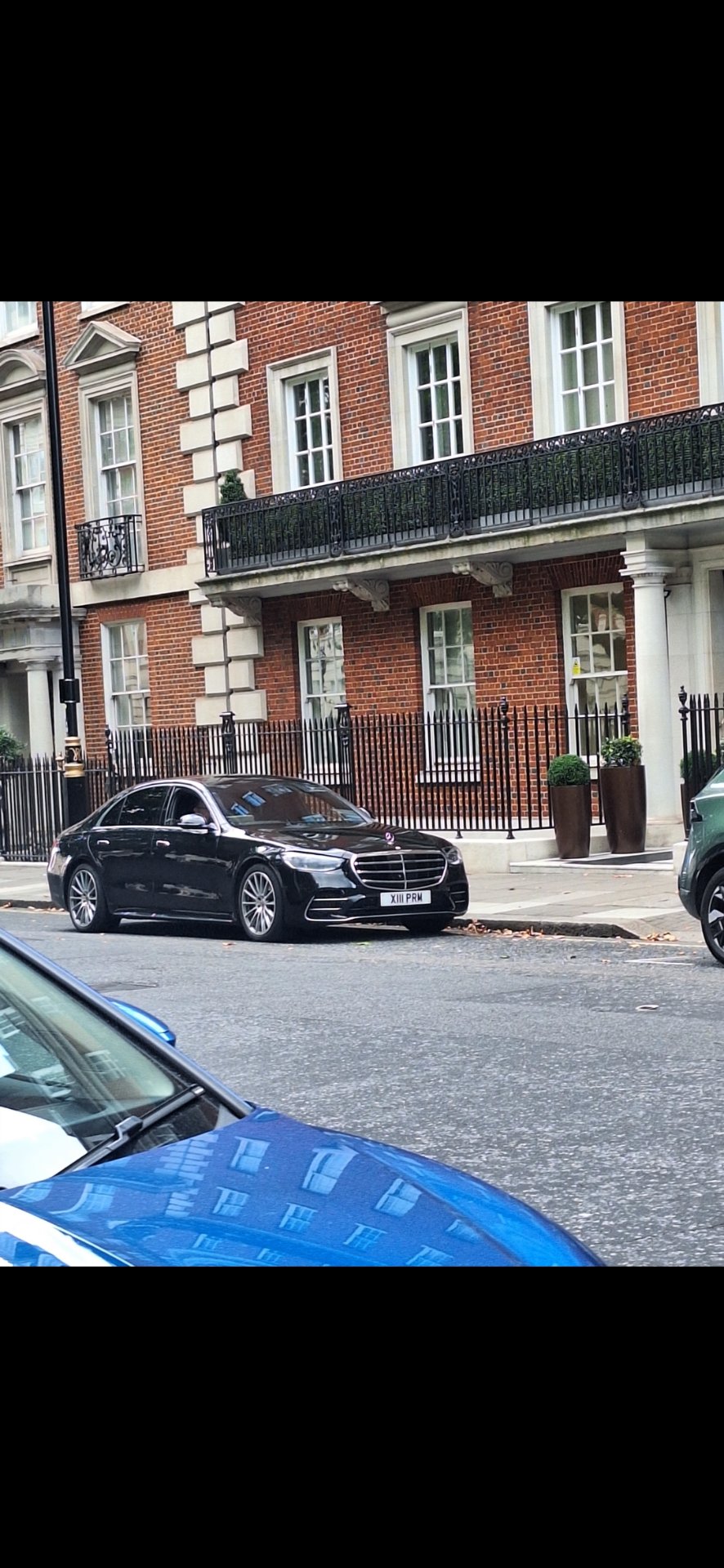 X111 PRM private number plate on a Mercedes-Benz S-Class, spotted in London
