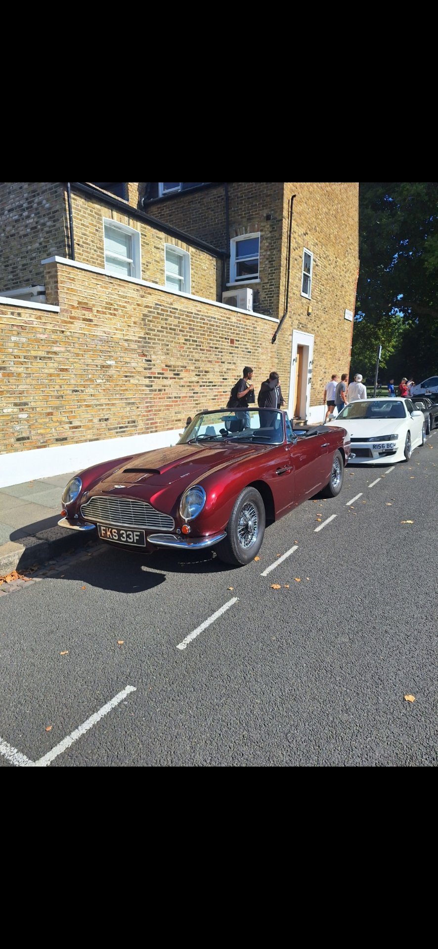 FKS 33F private number plate on a Aston Martin DB6, spotted in London