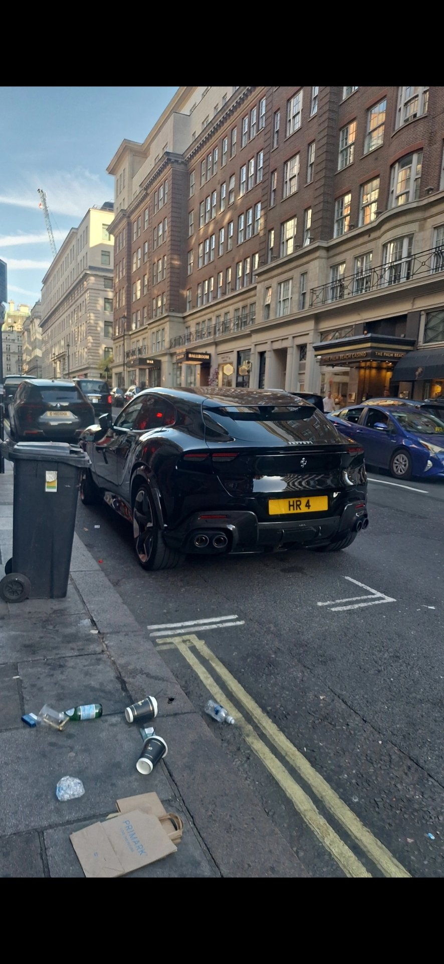 HR 4 private number plate on a Ferrari Purosangue, spotted in London