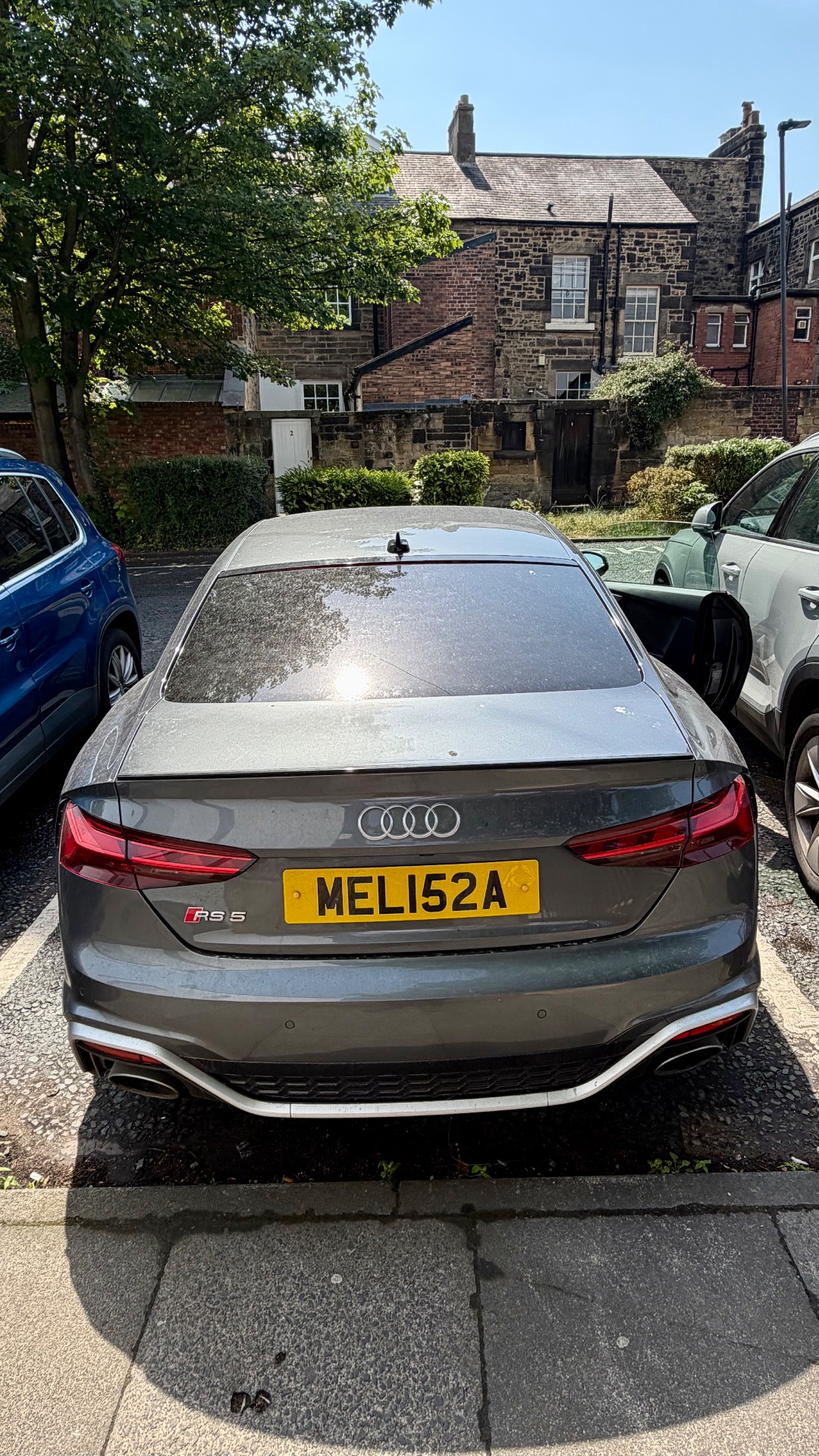 MEL 152A private number plate on a Audi RS5, spotted in Newcastle upon Tyne