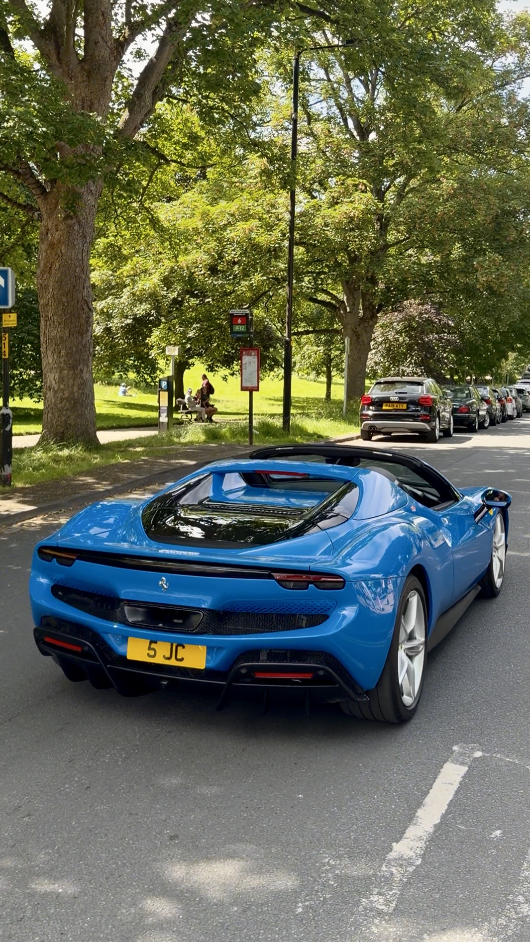 5 JC private number plate on a Ferrari 296 GTS, spotted in Harrogate