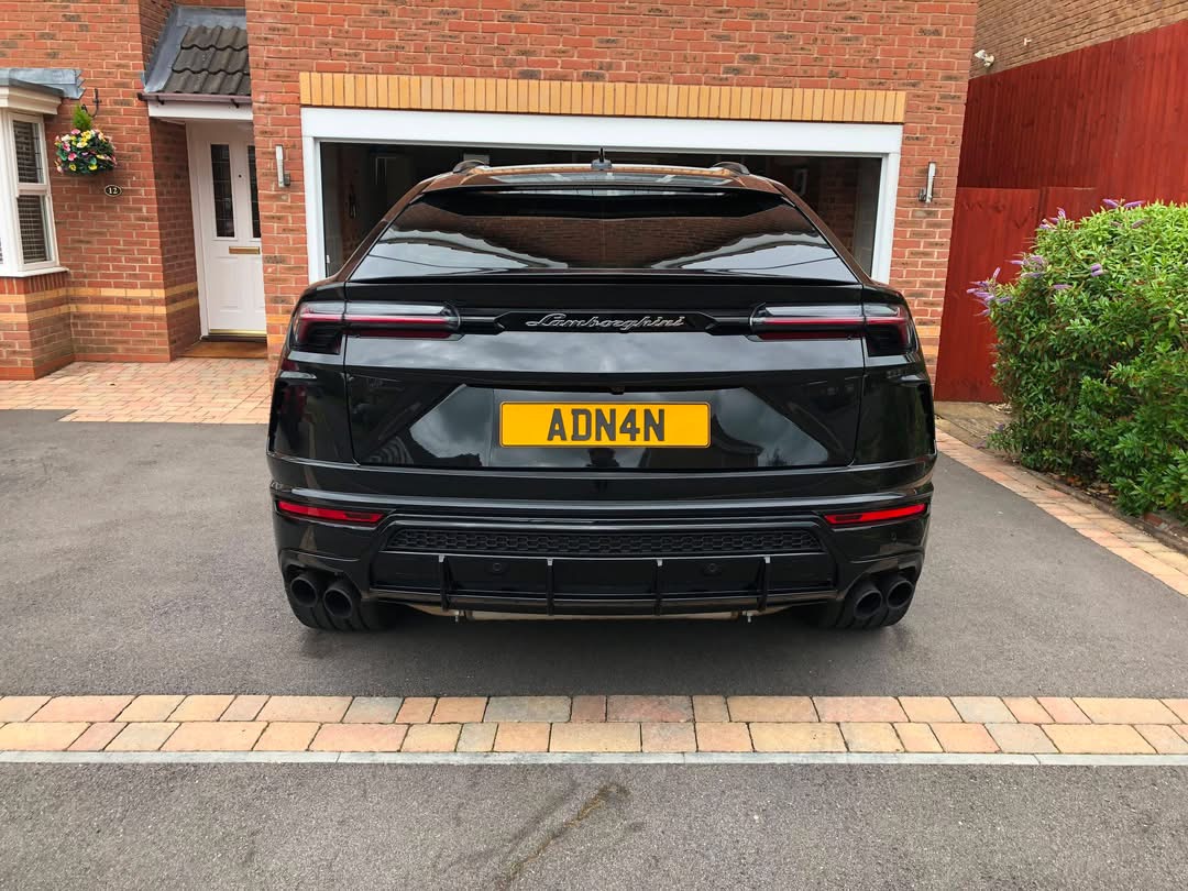 ADN 4N private number plate on a Lamborghini Urus