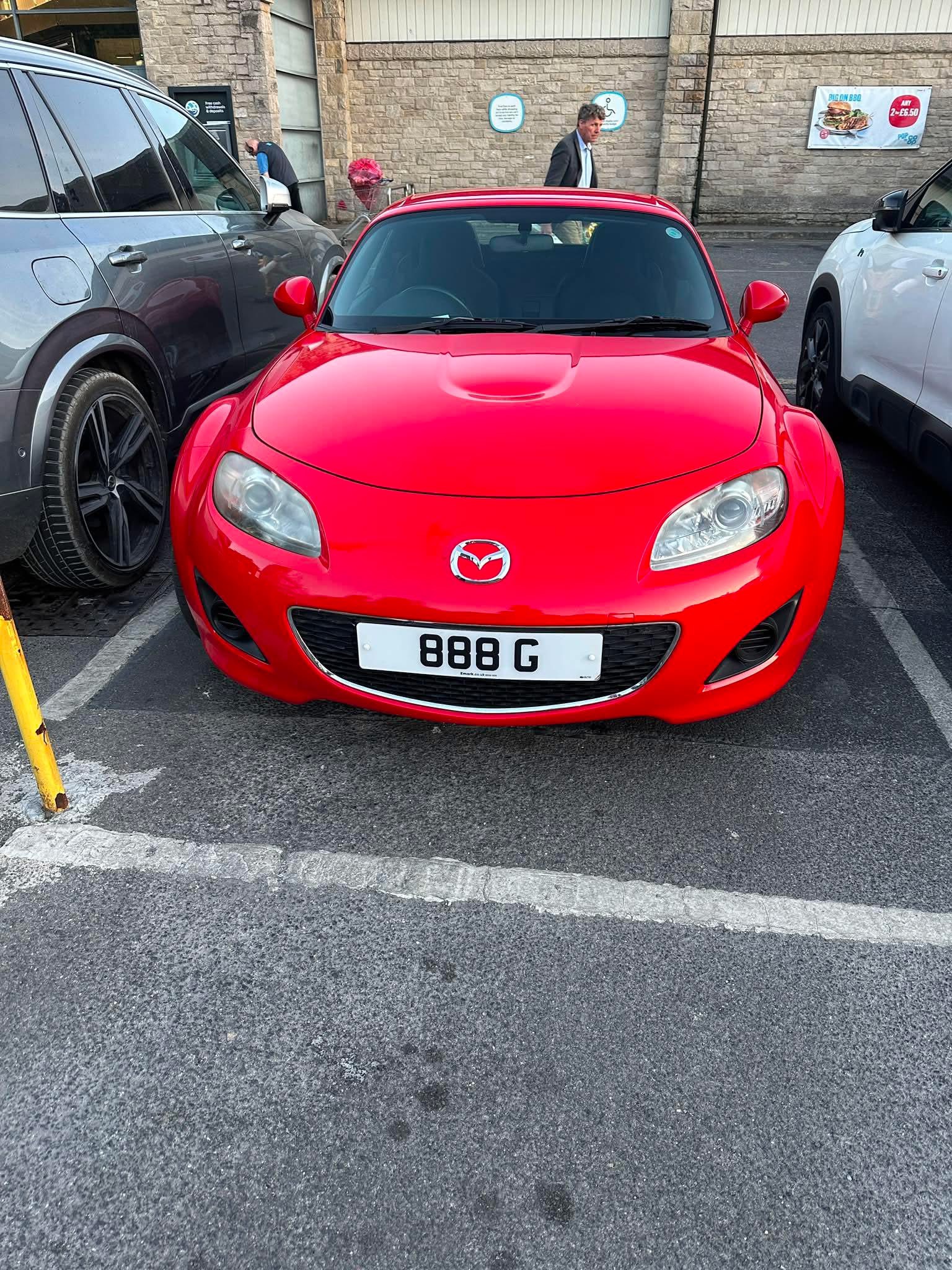 888 G spotted on Mazda MX-5