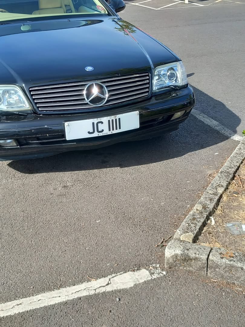 JC 1111 private number plate on a Mercedes-Benz SL, spotted in Oxford