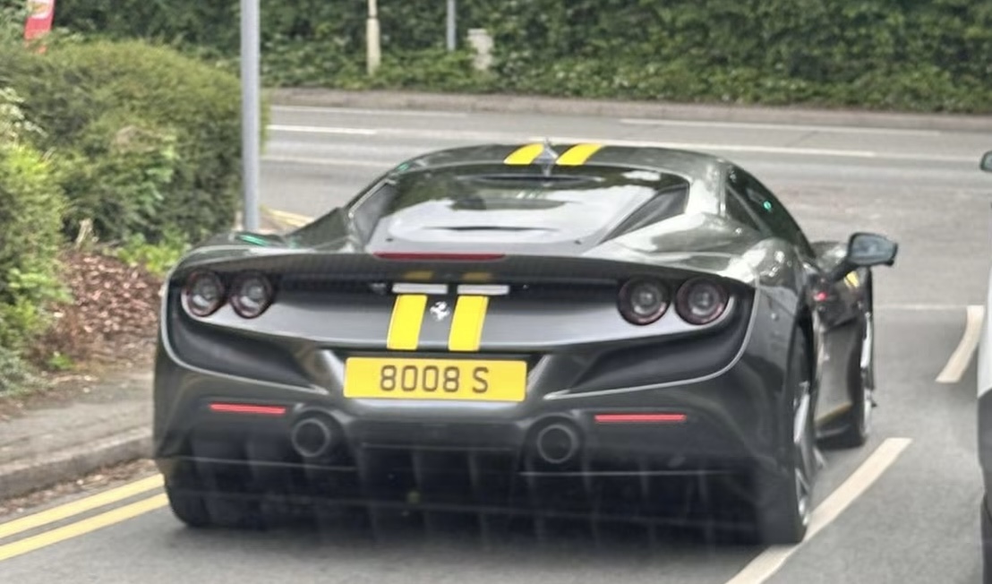 8008 S spotted on Ferrari F8