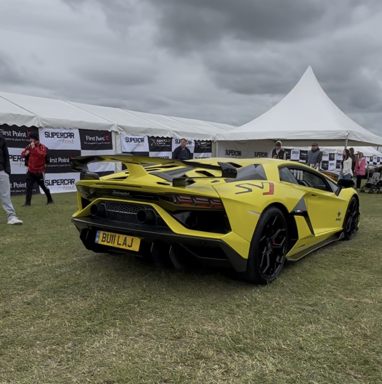 BU11 LAJ private number plate on a Lamborghini Aventador, spotted in Sywell Aerodrome
