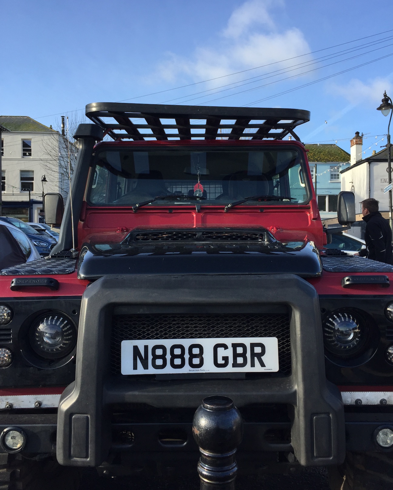 N888 GBR private number plate on a Land Rover Defender Spectre 007 Edition, spotted in Salcombe