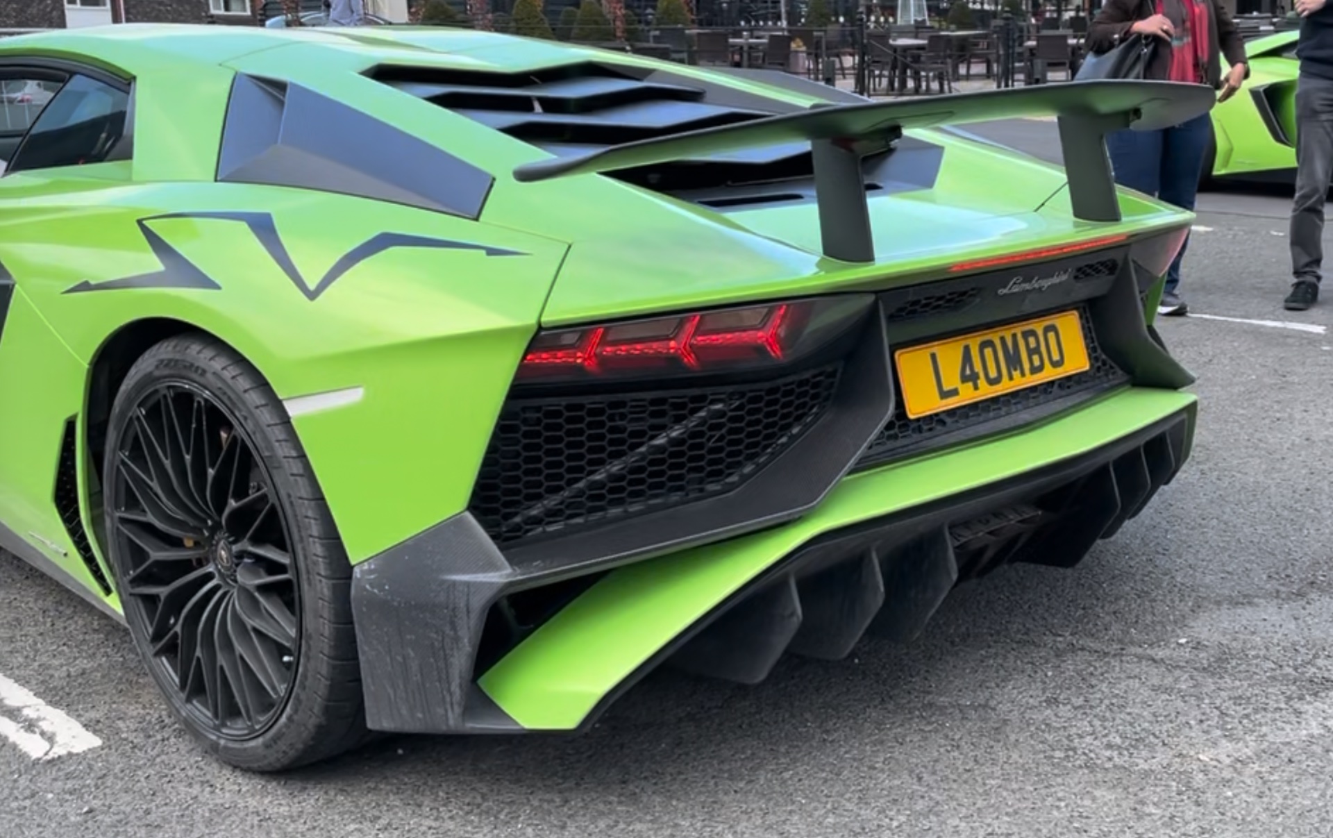 L40 MBO private number plate on a Lamborghini Aventador SV, spotted in Worcestershire