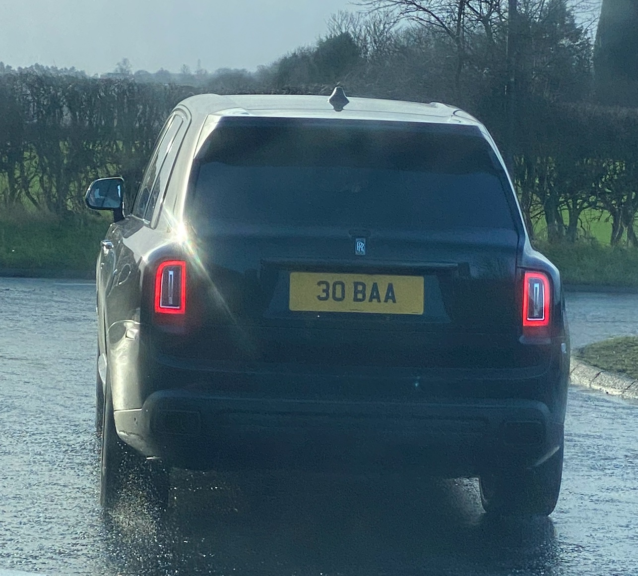 30 BAA private number plate on a Rolls-Royce Cullinan, spotted in Worcestershire