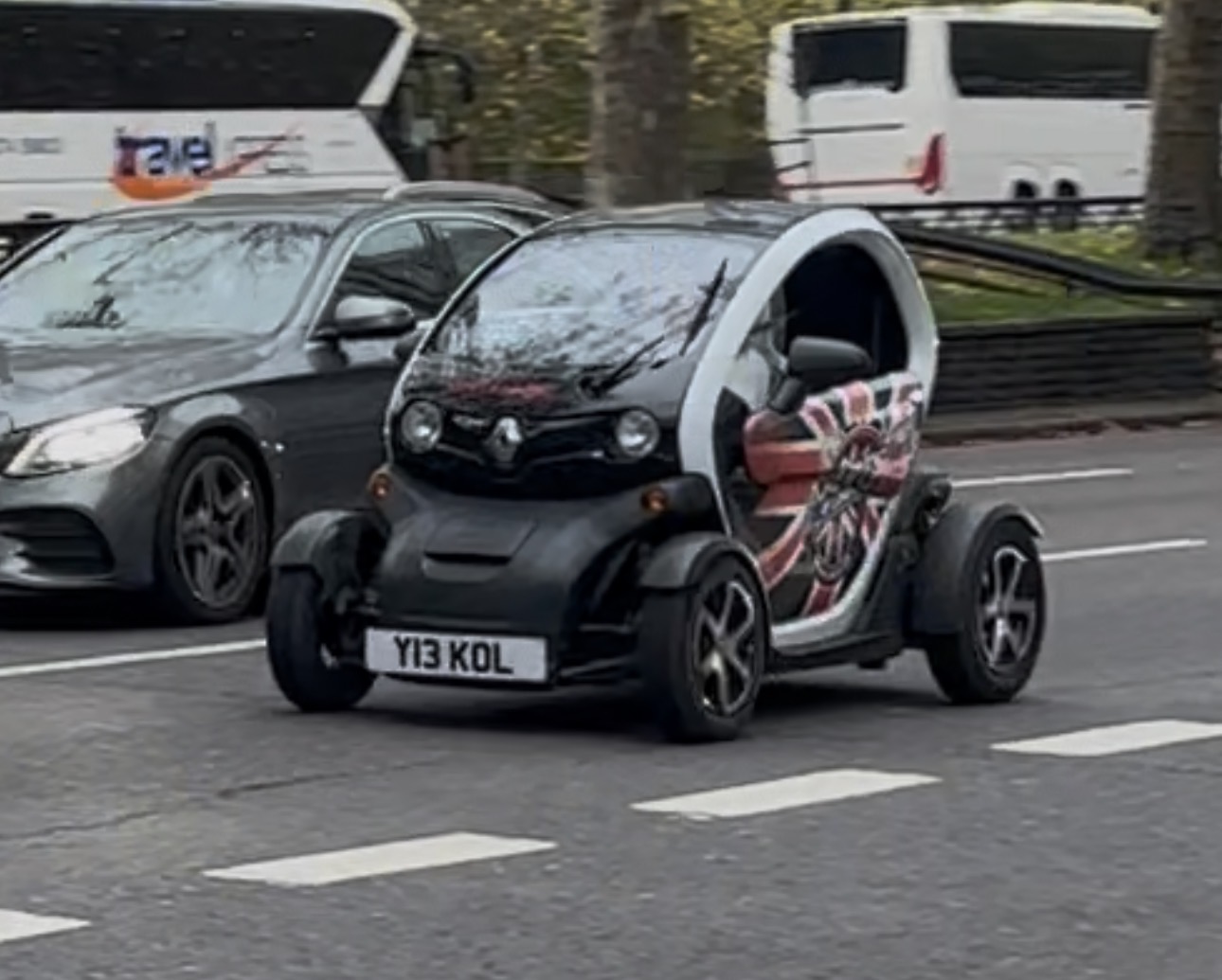 Y13 KOL private number plate on a Renault Twizy, spotted in London