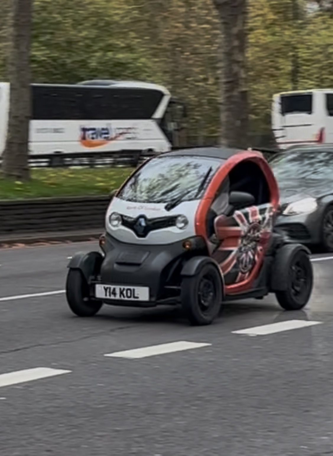 Y14 KOL private number plate on a Renault Twizy, spotted in London
