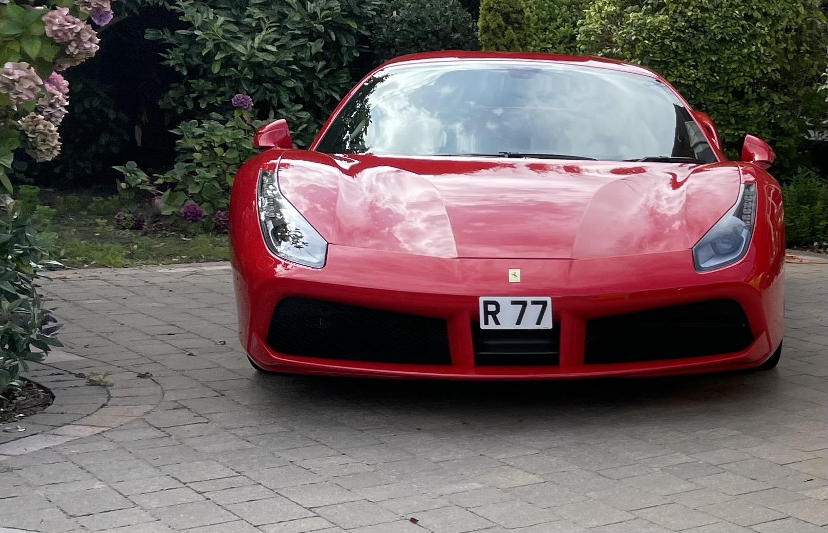R 77 spotted on Ferrari 488 GTB GTB