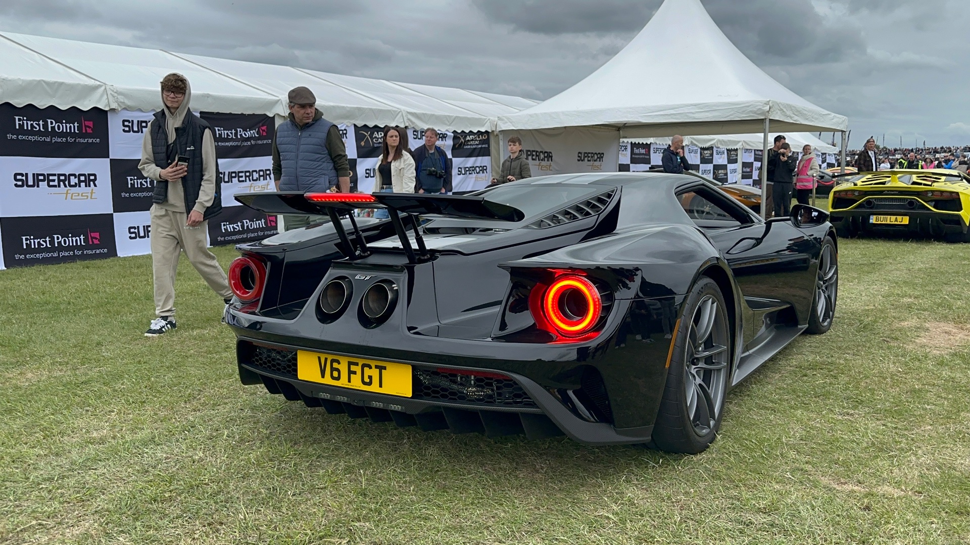 V6 FGT private number plate on a Ford GT, spotted in Sywell Aerodrome