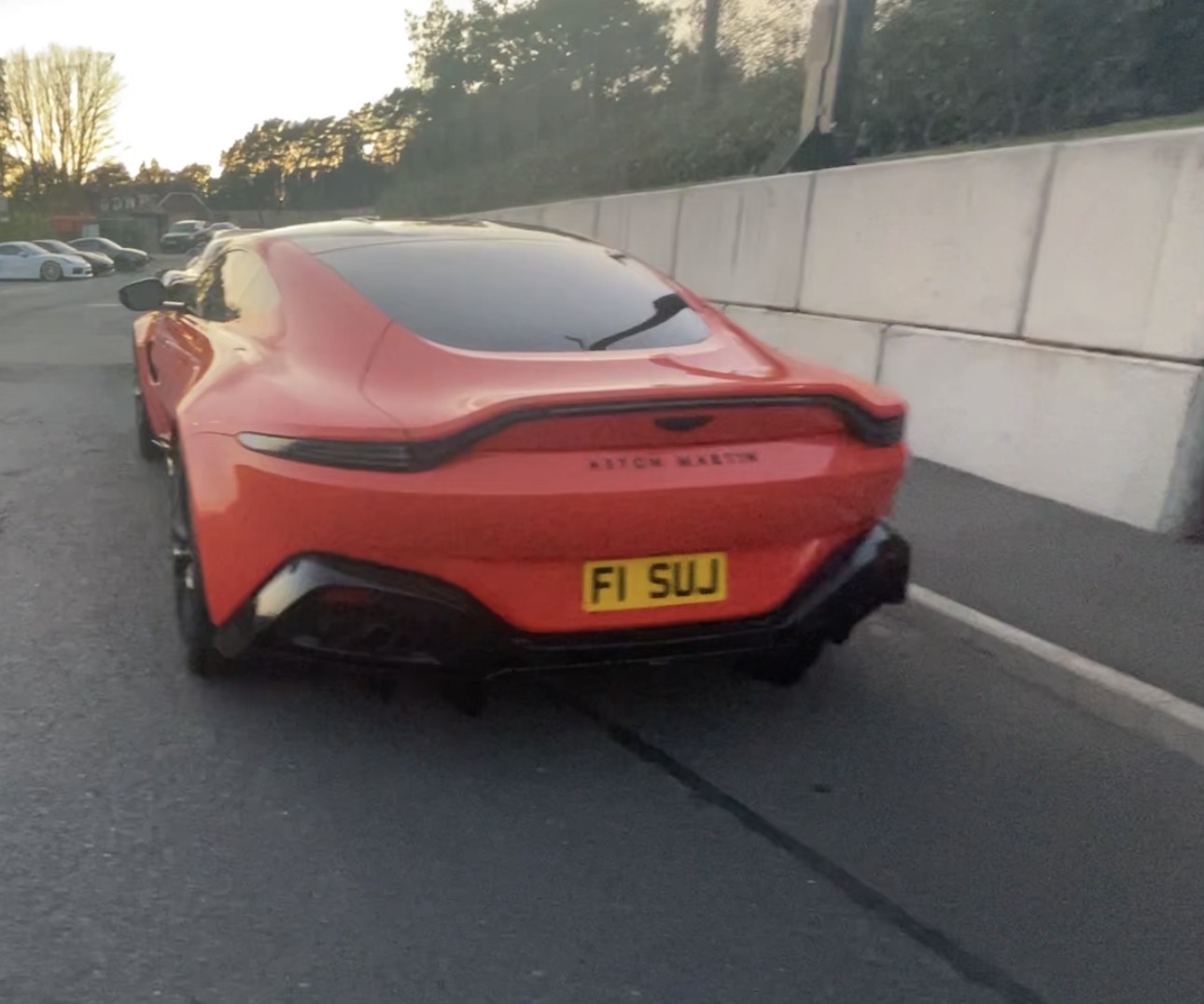 F1 SUJ spotted on Aston Martin V8 Vantage