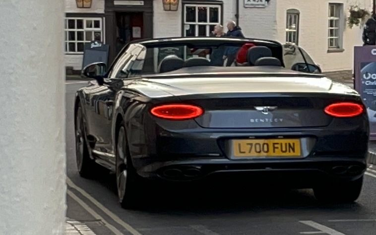 L700 FUN spotted on Bentley Continental GTC